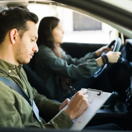 Driving Instructor and Student