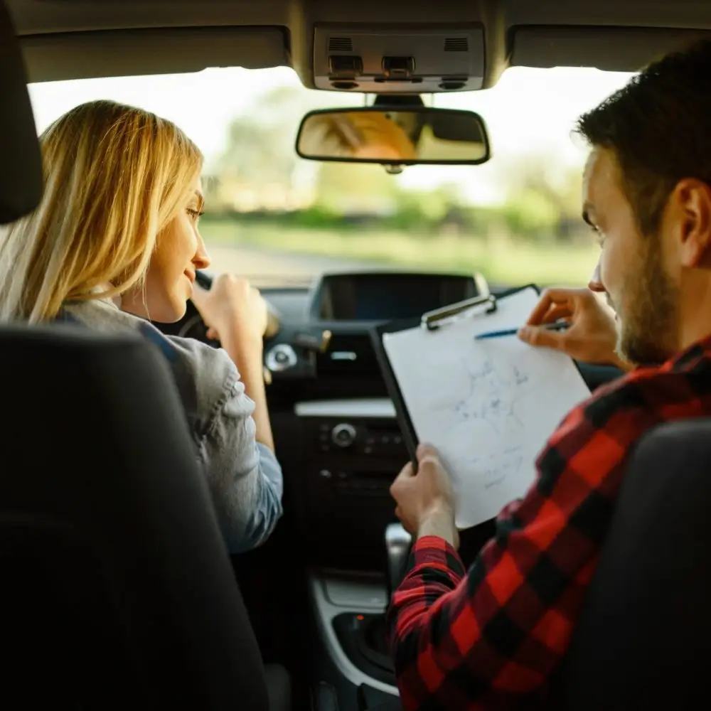 Driving Lesson in Progress