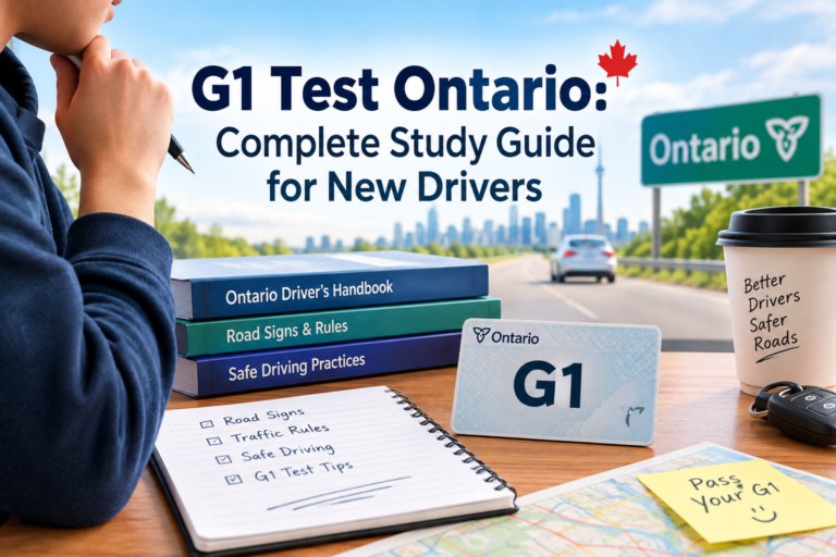 G1 Test Ontario: Complete Study Guide for New Drivers