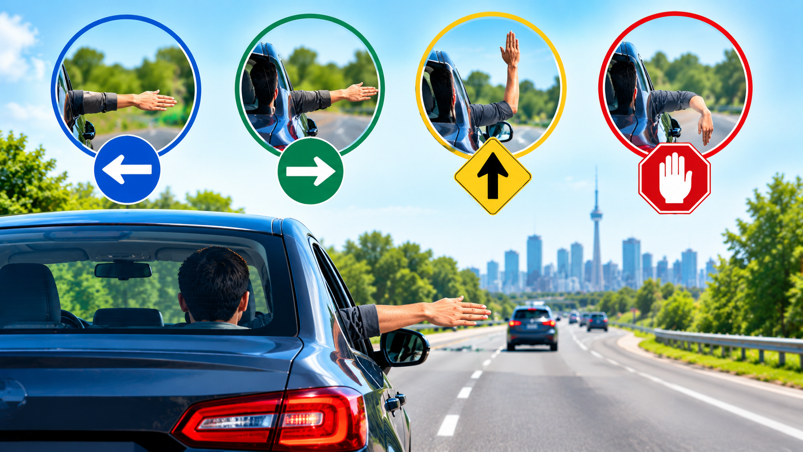 Driving Hand Signals in Ontario: Left, Right and Stop